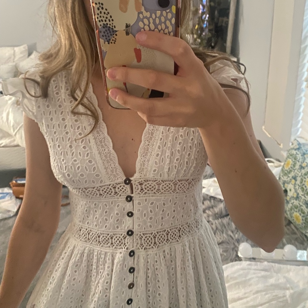 White Lace Maxi Dress